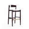 Manhattan Comfort Klismos Barstool in Ivory and Dark Walnut, PK2 2-BS014-IV - alternate 7
